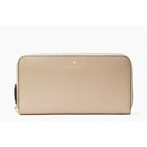 New Kate Spade Brynn Large Continental Wallet Leather Warm Beige